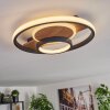 Hadel Plafoniera LED Aspetto del legno, Nero, 1-Luce