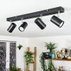 Gesteira Plafoniera, Faretto da soffitto Cromo, Nero, 4-Luci