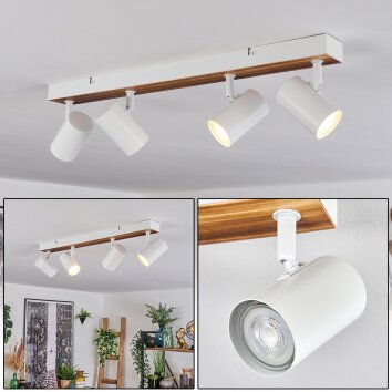 Gesteira Plafoniera, Faretto da soffitto Écru, Bianco, 4-Luci