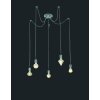 Trio Leuchten Cord Lampada a Sospensione Grigio, 5-Luci