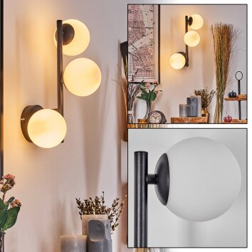 Chehalis Lampada a sfera, Applique Bianco, 3-Luci