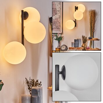 Chehalis Lampada a sfera, Applique Bianco, 3-Luci