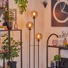 Gastor Lampada da terra 30 cm Legno chiaro, Nero, 3-Luci