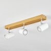 Gesteira Plafoniera, Faretto da soffitto Cromo, Aspetto del legno, 3-Luci