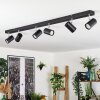 Gesteira Plafoniera, Faretto da soffitto Cromo, Nero, 6-Luci