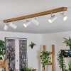 Gesteira Plafoniera, Faretto da soffitto Cromo, Aspetto del legno, 6-Luci