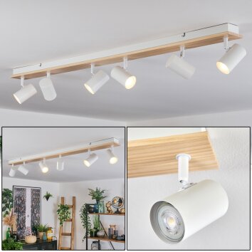 Gesteira Plafoniera, Faretto da soffitto Écru, Bianco, 6-Luci