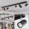 Gesteira Plafoniera, Faretto da soffitto Cromo, Nero, 6-Luci