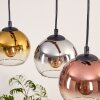 Koyoto Lampadario a sospensione, Lampada a sfera, Lampada a sospensione Écru, Nero, 3-Luci