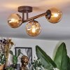 Chehalis Plafoniera, Lampada a sfera Ambrato, 3-Luci