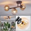 Chehalis Plafoniera, Lampada a sfera Ambrato, Chiaro, 3-Luci
