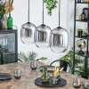 Apedo Lampadario a sospensione, Lampada a sospensione Chiaro, Grigio fumo, 3-Luci