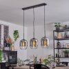 Apedo Lampadario a sospensione, Lampada a sospensione Chiaro, Grigio fumo, 3-Luci