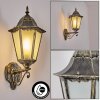 Hongkong Lampada da parete per esterno, Applique Oro, Nero, 1-Luce
