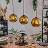 Koyoto Lampadario a sospensione, Lampada a sfera, Lampada a sospensione Nero, 3-Luci