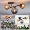 Chehalis Plafoniera, Lampada a sfera 23 cm Ambrato, Grigio fumo, 3-Luci
