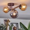 Chehalis Plafoniera, Lampada a sfera 23 cm Ambrato, Grigio fumo, 3-Luci