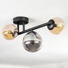 Chehalis Plafoniera, Lampada a sfera 23 cm Ambrato, Grigio fumo, 3-Luci