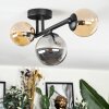 Chehalis Plafoniera, Lampada a sfera 23 cm Ambrato, Grigio fumo, 3-Luci