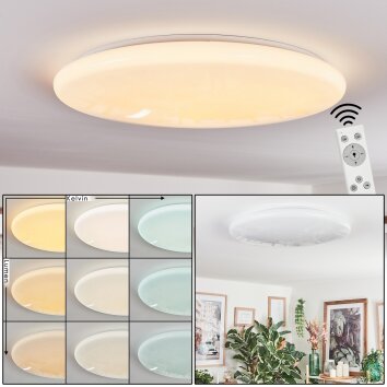 Junor Plafoniera LED Bianco, 1-Luce, Telecomando