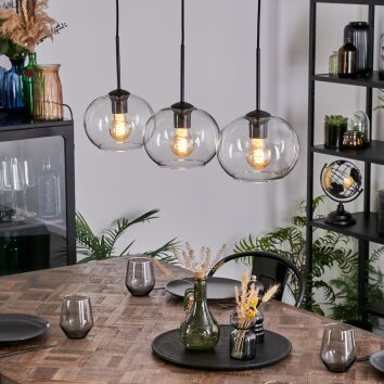Apedo Lampadario a sospensione, Lampada a sfera, Lampada a sospensione Chiaro, 3-Luci Apedo Lampadario a sospensione, Lampada a sfera, Lampada a sospensione Chiaro, 3-Luci