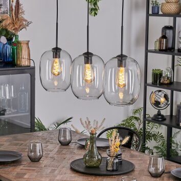 Apedo Lampadario a sospensione, Lampada a sospensione Chiaro, 3-Luci