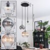 Koyoto Lampadario a sospensione, Lampada a sfera, Lampada a sospensione Nero, 3-Luci
