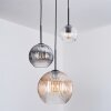 Koyoto Lampadario a sospensione, Lampada a sfera, Lampada a sospensione Nero, 3-Luci