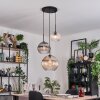 Koyoto Lampadario a sospensione, Lampada a sfera, Lampada a sospensione 30 cm Nero, 3-Luci