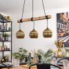 Koyoto Lampadario a sospensione, Lampada a sfera, Lampada a sospensione Écru, Nero, 3-Luci