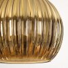 Koyoto Lampadario a sospensione, Lampada a sfera, Lampada a sospensione Écru, Nero, 3-Luci