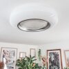 Dayen Plafoniera LED Argento, Bianco, 1-Luce, Telecomando