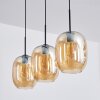 Apedo Lampadario a sospensione, Lampada a sospensione Ambrato, 3-Luci