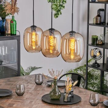 Apedo Lampadario a sospensione, Lampada a sospensione Ambrato, 3-Luci Apedo Lampadario a sospensione, Lampada a sospensione Ambrato, 3-Luci