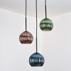 Koyoto Lampadario a sospensione, Lampada a sfera, Lampada a sospensione Nero, 3-Luci