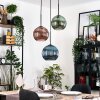 Koyoto Lampadario a sospensione, Lampada a sfera, Lampada a sospensione Nero, 3-Luci