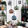 Koyoto Lampadario a sospensione, Lampada a sfera, Lampada a sospensione Nero, 3-Luci