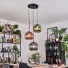 Koyoto Lampadario a sospensione, Lampada a sfera, Lampada a sospensione Nero, 3-Luci