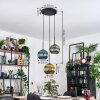 Koyoto Lampadario a sospensione, Lampada a sfera, Lampada a sospensione Nero, 3-Luci