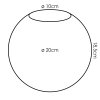 Pralume di vetro  Gastor Vetro di ricambio 20 cm Chiaro