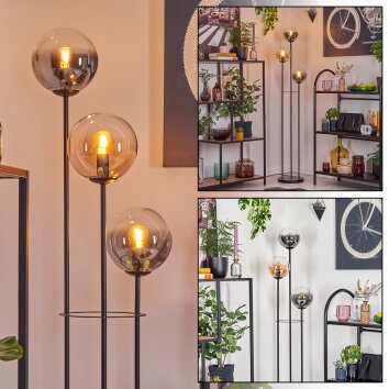 Gastor Lampada da terra 30 cm Nero, 3-Luci