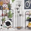 Koyoto Lampada da terra 30 cm Legno scuro, Nero, 4-Luci