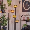 Koyoto Lampada da terra Legno scuro, Nero, 4-Luci