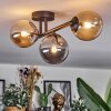 Chehalis Plafoniera, Lampada a sfera Ambrato, Grigio fumo, 3-Luci