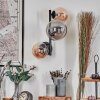 Chehalis Lampada a sfera, Applique Ambrato, Grigio fumo, 3-Luci