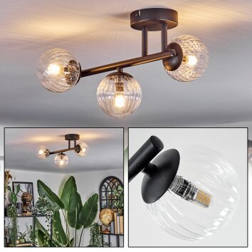 Chehalis Plafoniera, Lampada a sfera Chiaro, 3-Luci