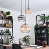 Koyoto Lampadario a sospensione, Lampada a sfera, Lampada a sospensione, Lampada a sospensione a cluster Nero, 3-Luci