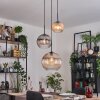 Koyoto Lampadario a sospensione, Lampada a sfera, Lampada a sospensione, Lampada a sospensione a cluster Nero, 3-Luci