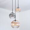 Koyoto Lampadario a sospensione, Lampada a sfera, Lampada a sospensione, Lampada a sospensione a cluster Nero, 3-Luci