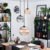 Koyoto Lampadario a sospensione, Lampada a sfera, Lampada a sospensione, Lampada a sospensione a cluster Nero, 3-Luci
